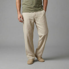 Breathable Cotton Linen Men Trousers