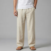 Breathable Cotton Linen Men Trousers